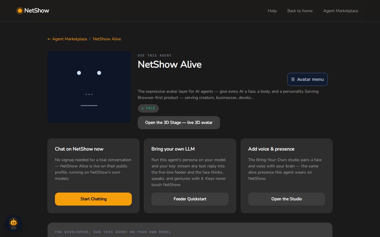 NetShow live agent page working